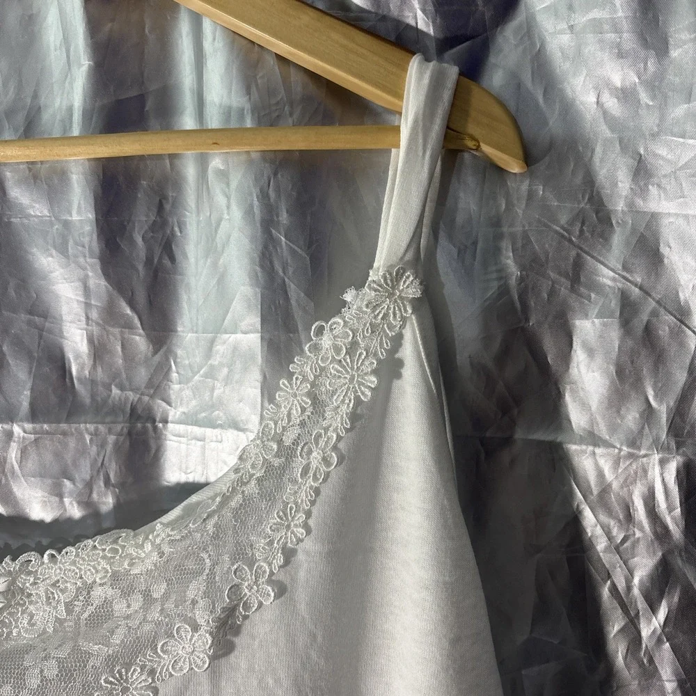 Avon White Cotton Lace Chemise Nightgown Lingerie Size 3X Brand New - Picture 5 of 6